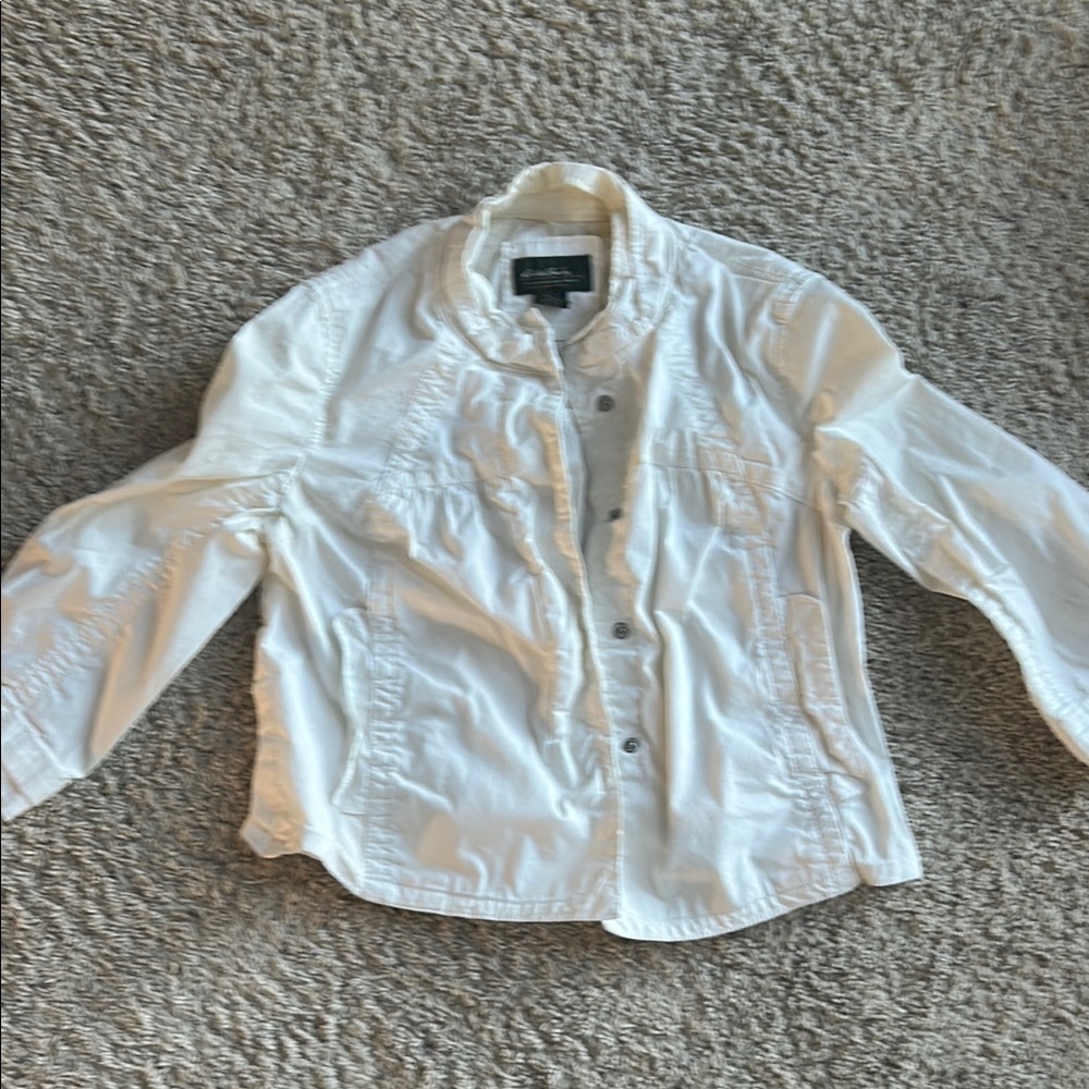 White Eddie Bauer jacket, size XS